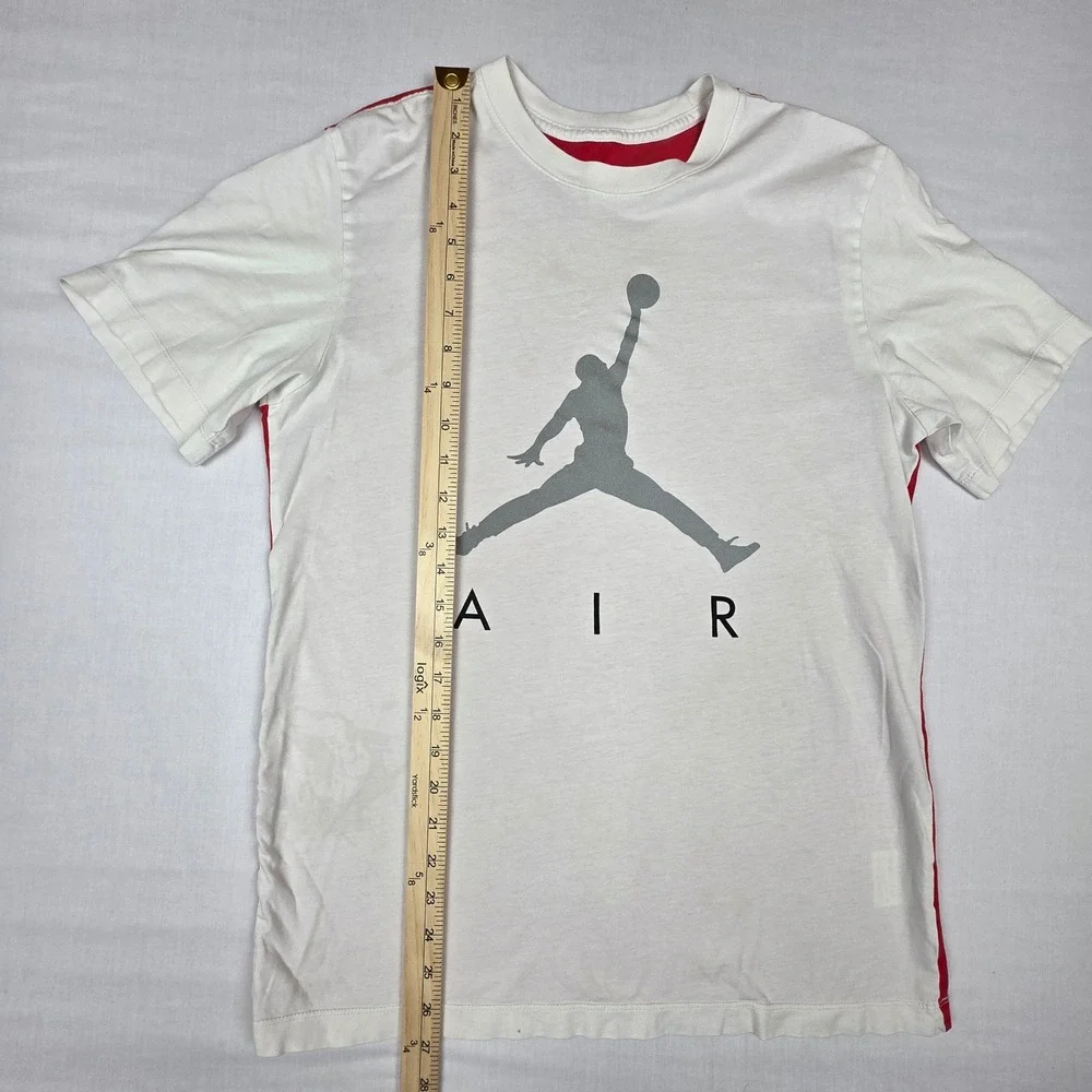 Jordan Jumpman‎ Air Graphic T-Shirt Mens Medium White Red Jumpman Logo Cotton